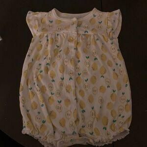 Carter's Yellow and White Lemon Print Dress